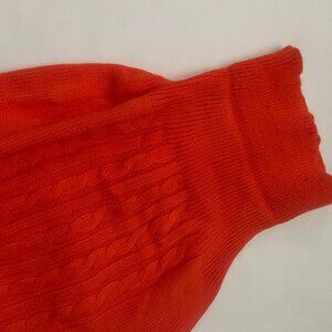 Bright Orange Knit Dog Sweater
